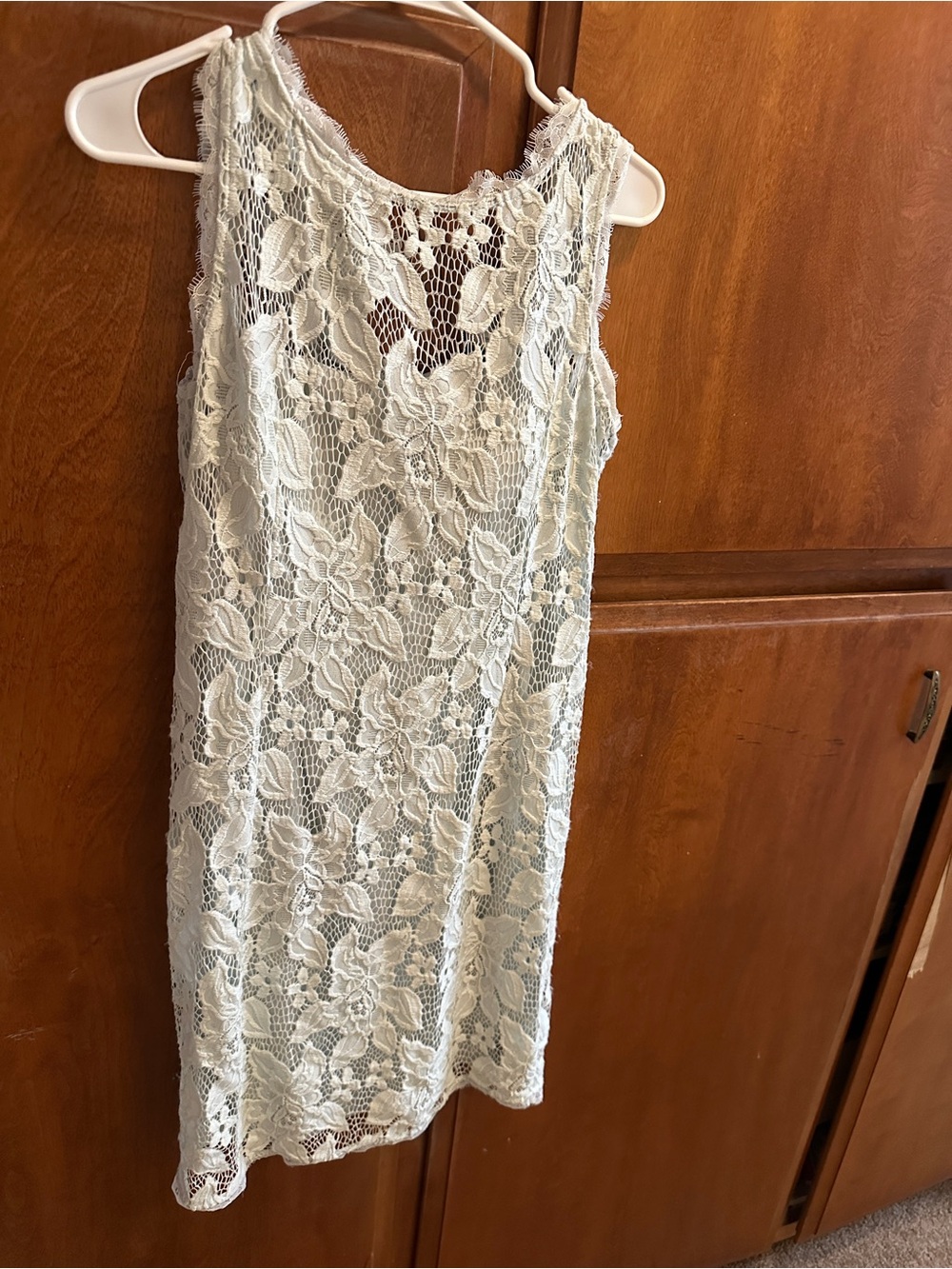 Adrianna Papell Mint Green Floral Lace Sleeveless Shift Wedding Guest Dress